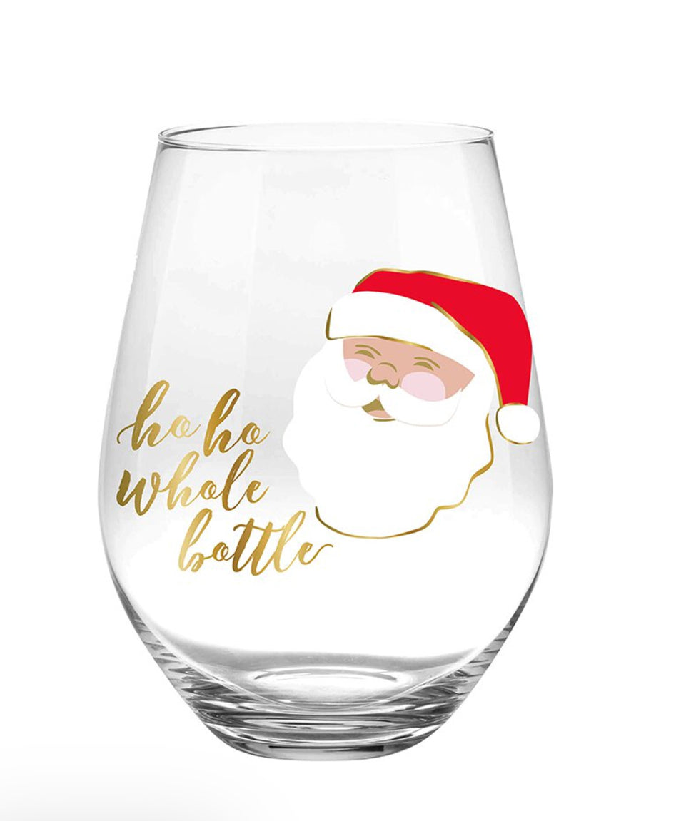 Jumbo stemless wine glass