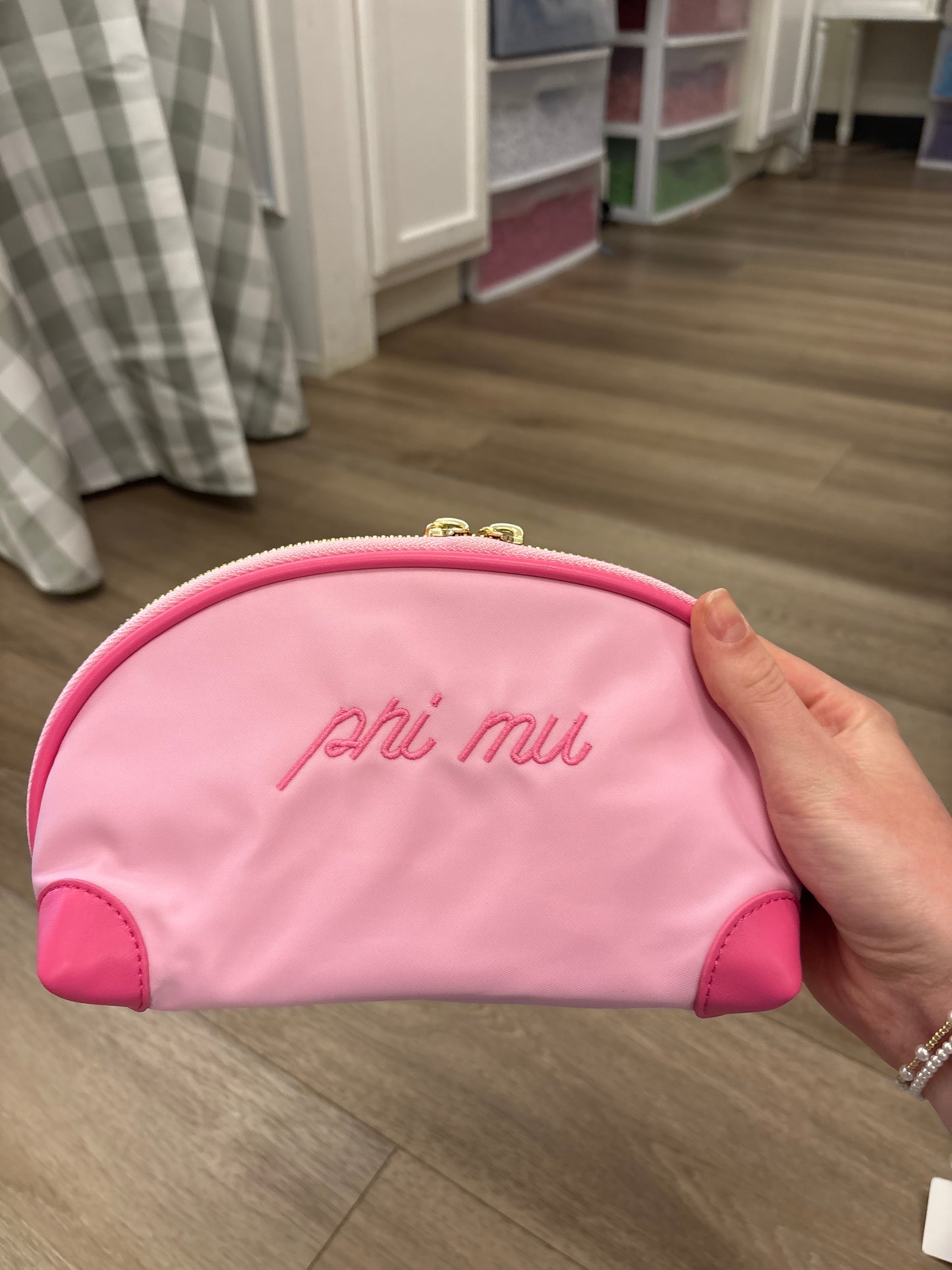 Nylon sorority cosmetic bag