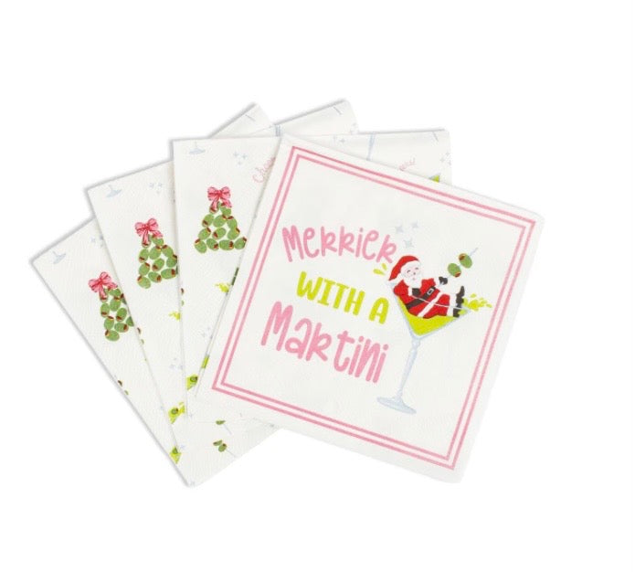 Merrier Martini Cocktail Napkin