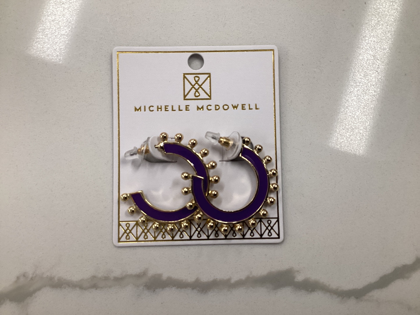 Hadley Purple and Gold Earrings