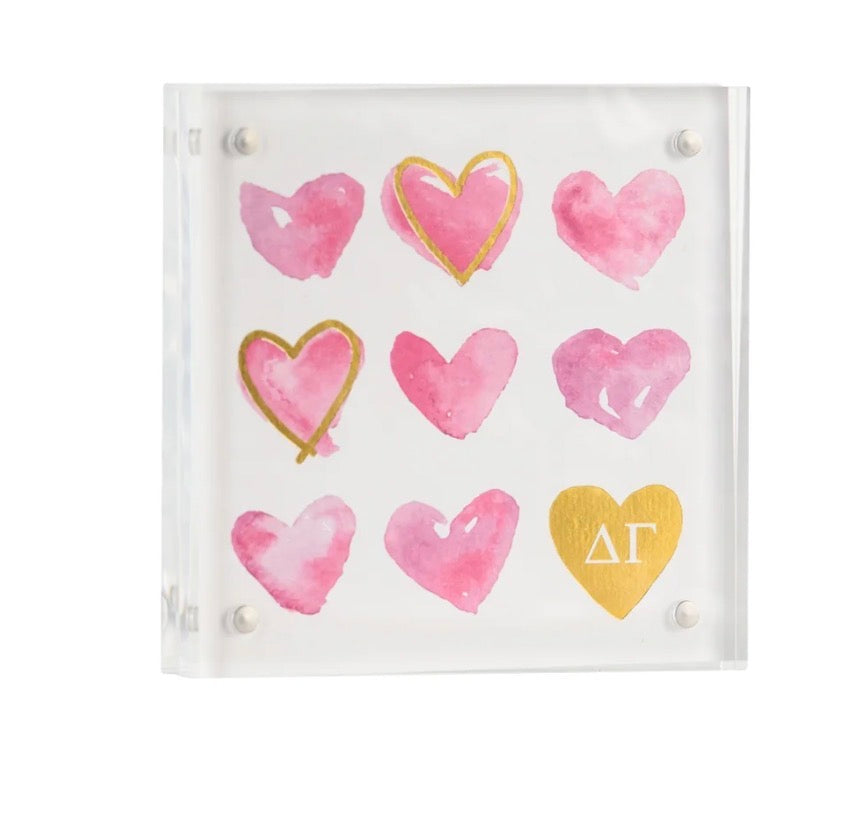 Sorority heart mini print