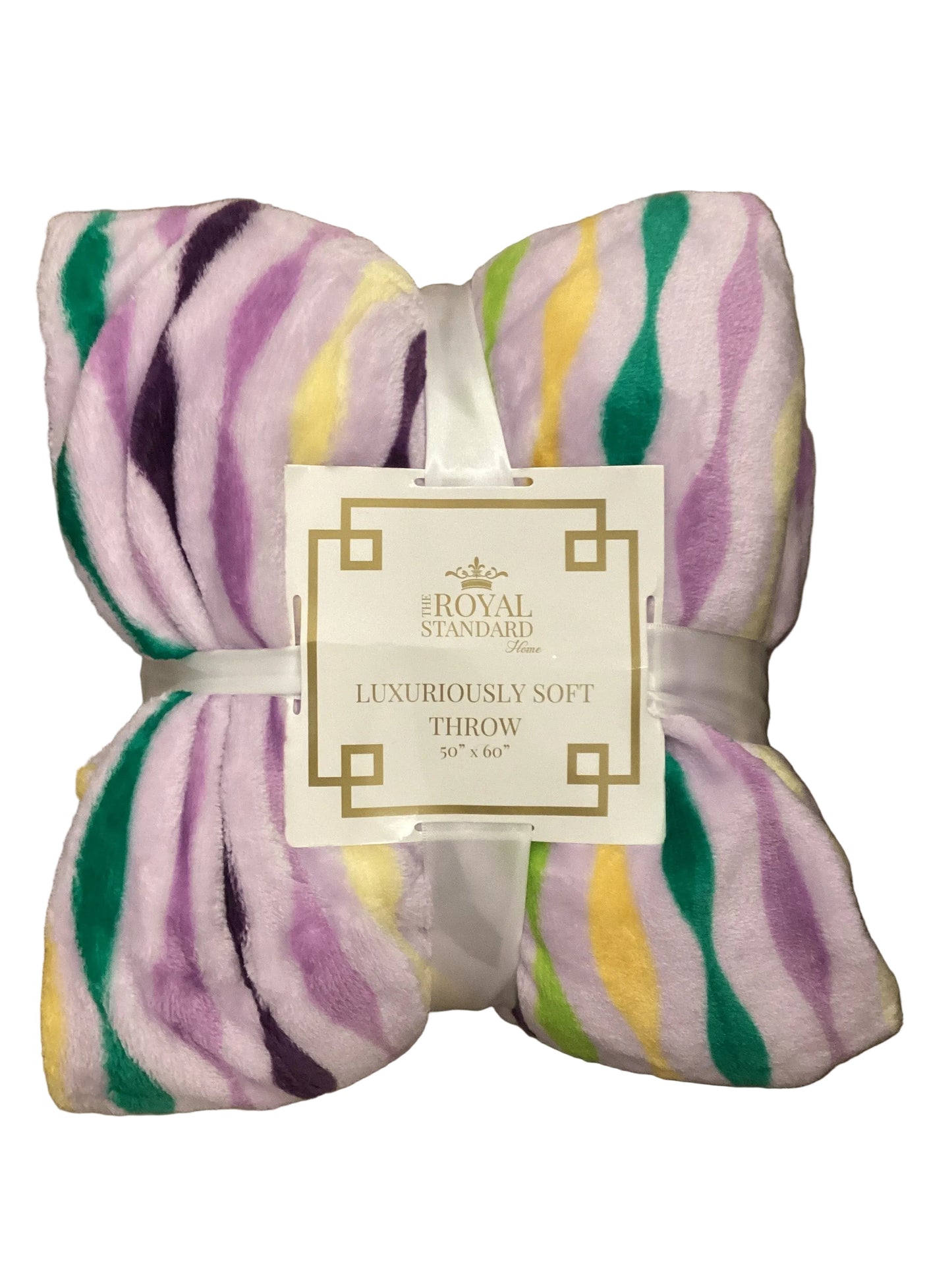 Mardi Gras Striped Throw