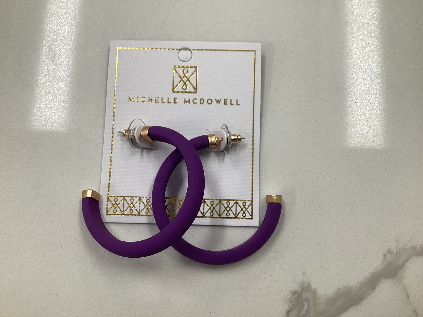 Amanda Purple and Gold Earring