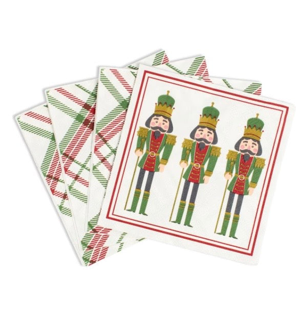 Nutcracker Layton Plaid Cocktail Napkins