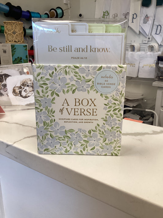 Blue floral chr box of verses