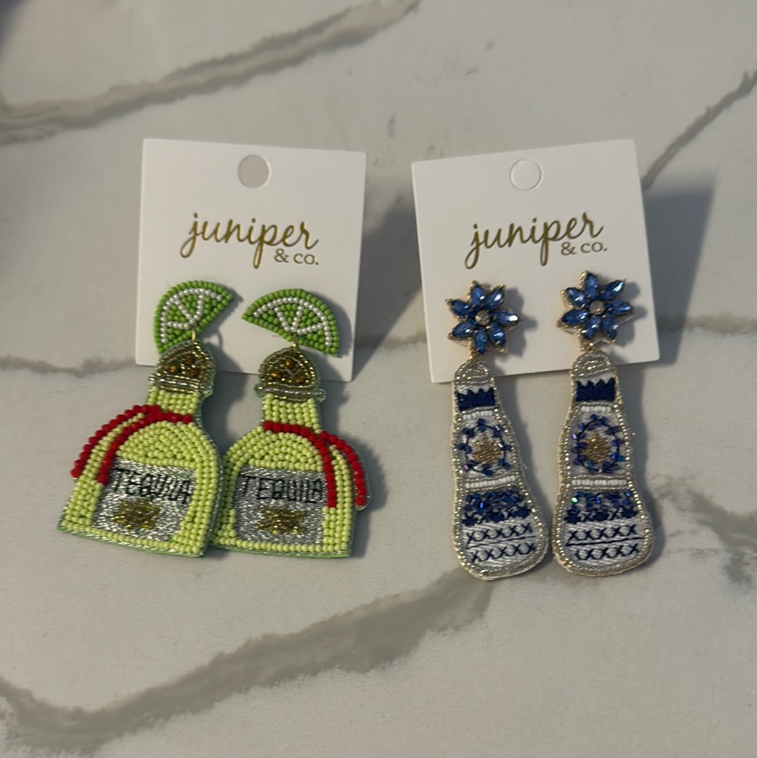 CC Beaded Bottle Earrings