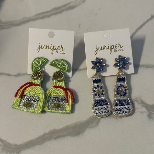 CC Beaded Bottle Earrings