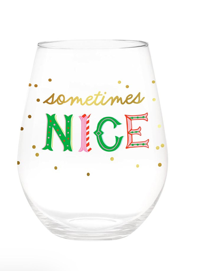 Jumbo stemless wine glass
