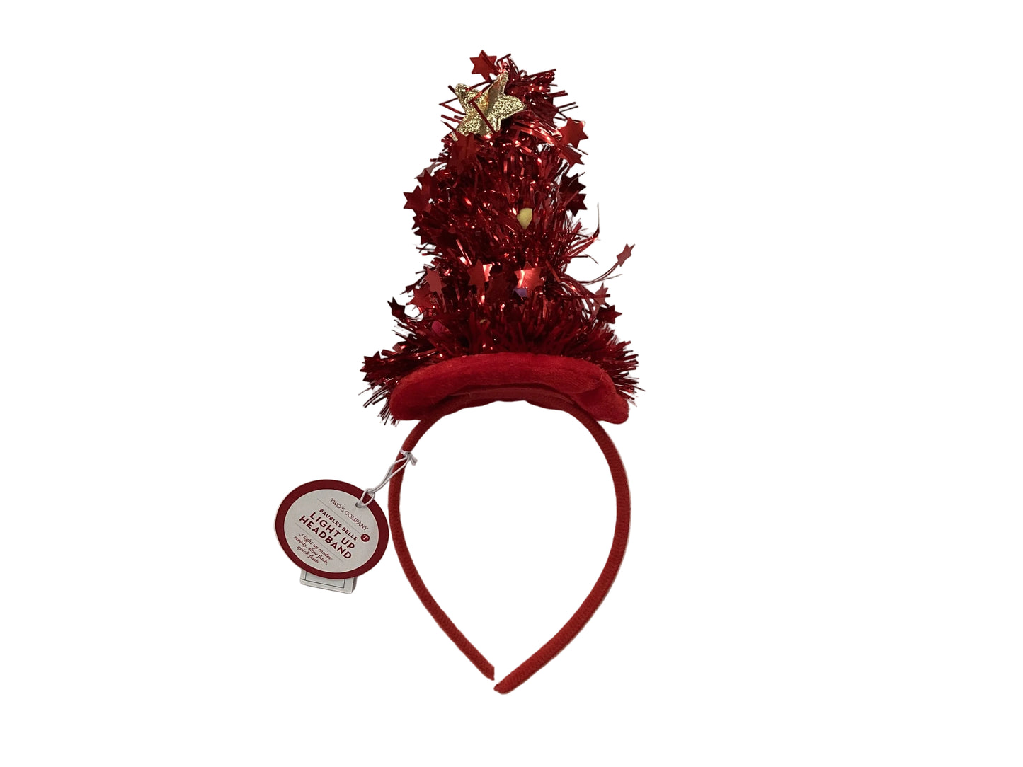 Tinsel Tree Light-Up Headband