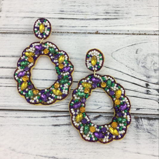 Mardi Gras Earrings