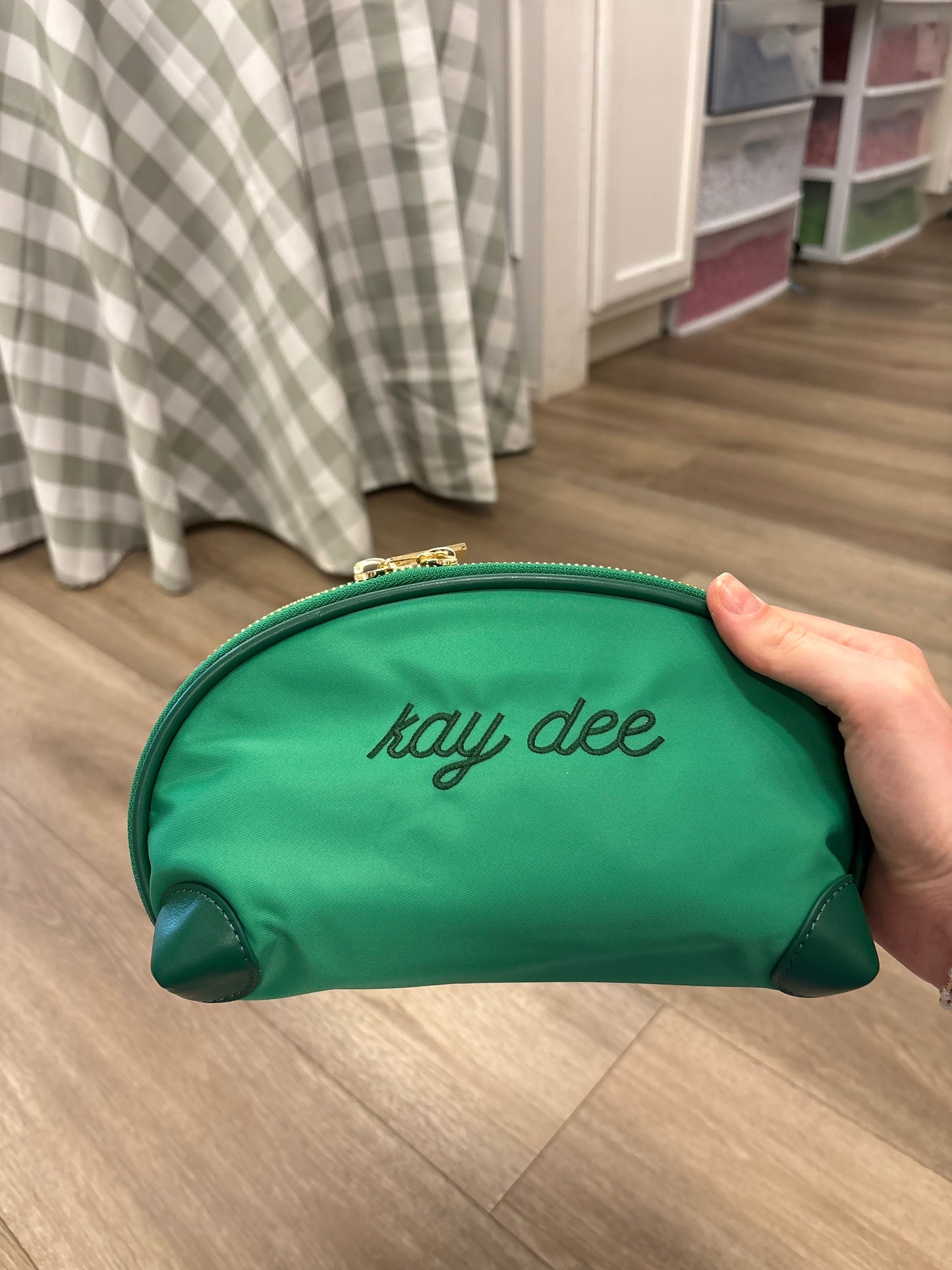 Nylon sorority cosmetic bag