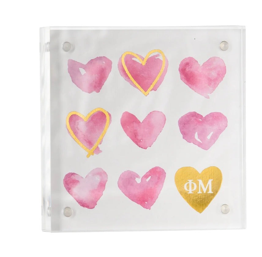 Sorority heart mini print