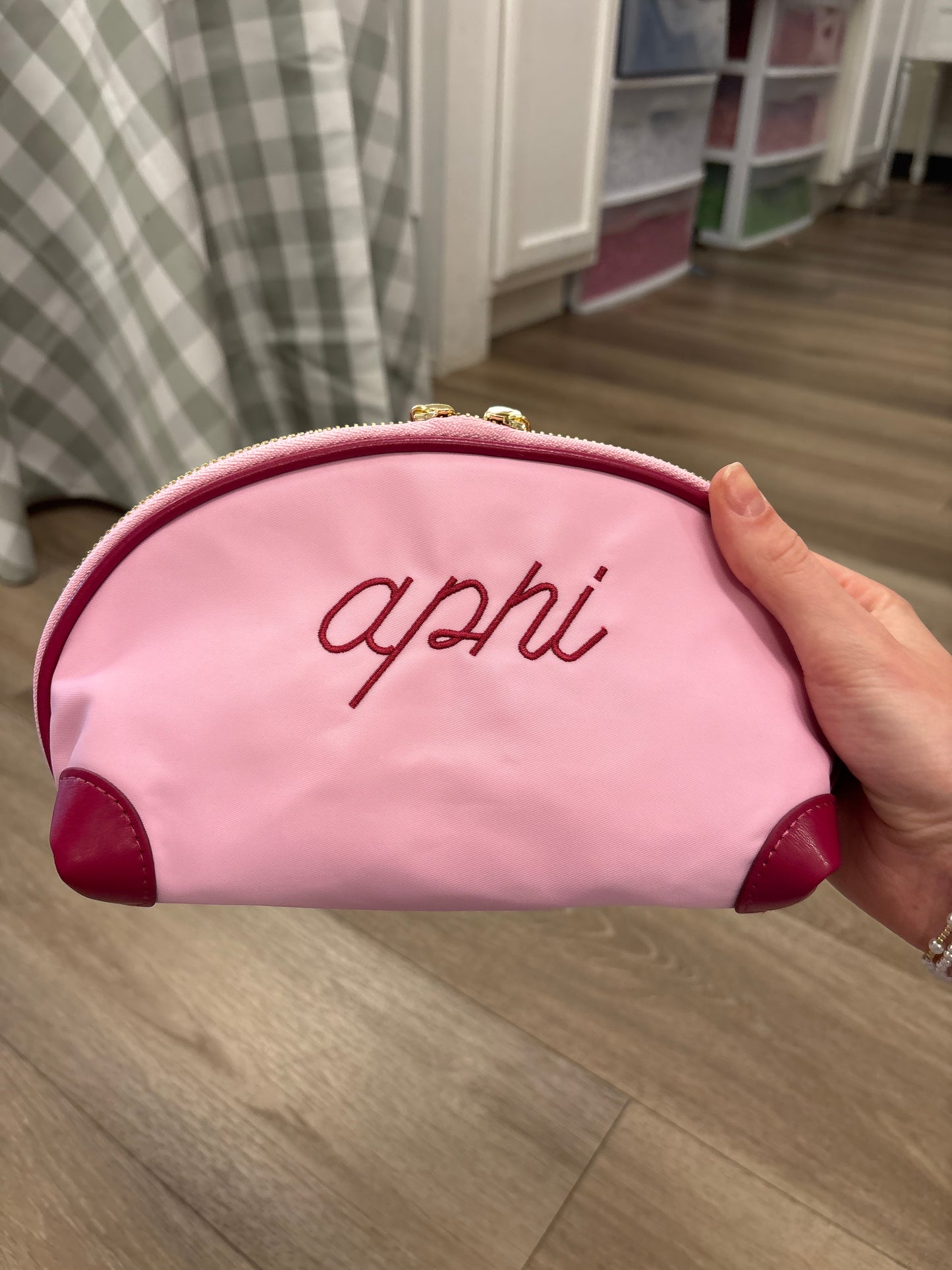 Nylon sorority cosmetic bag