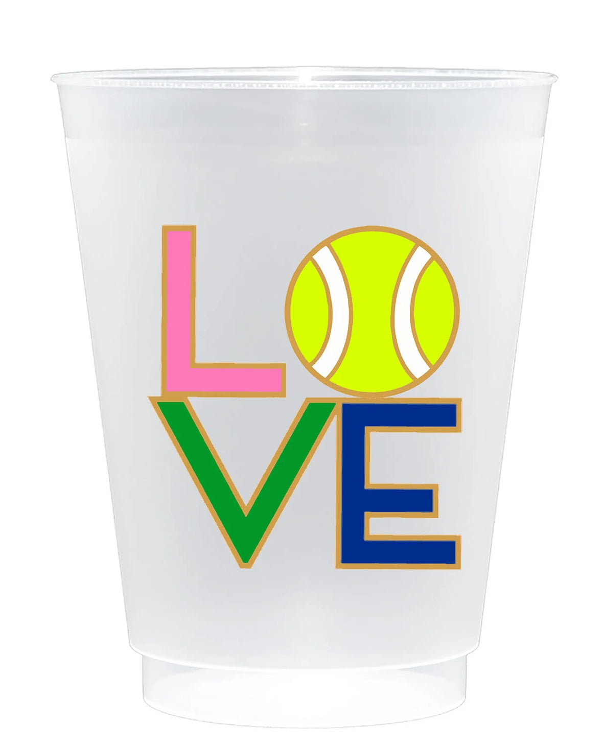 Preppy Tennis Shatterproof Plastic Cups