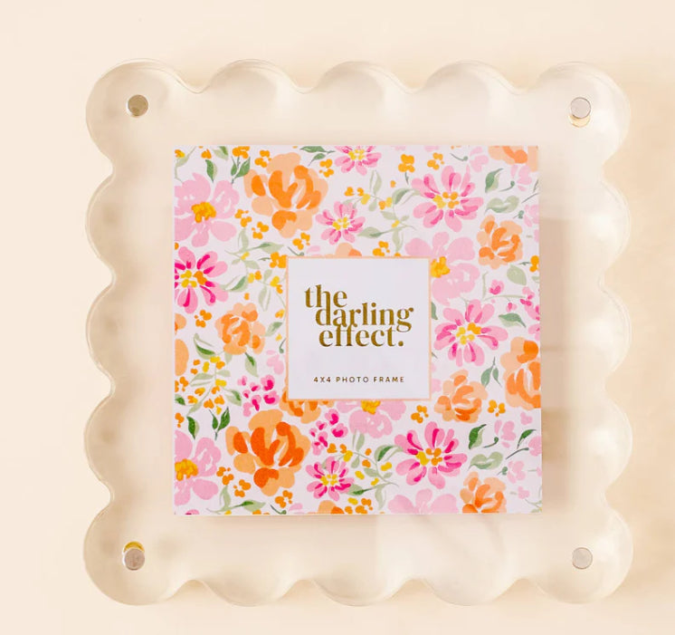 Square Scalloped Acrylic Frame
