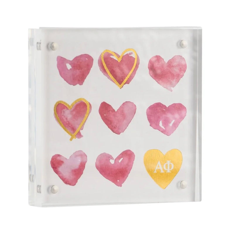 Sorority heart mini print