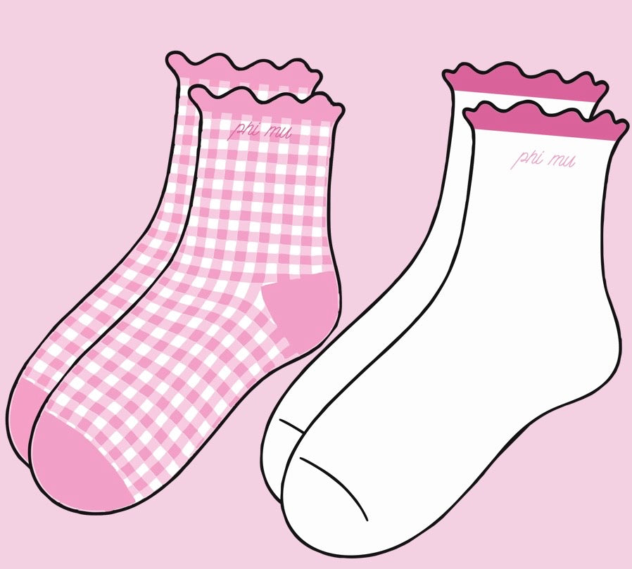 Gingham and Grace Sorority Sock Set
