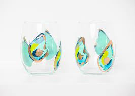 Hand Painted Wine Glass