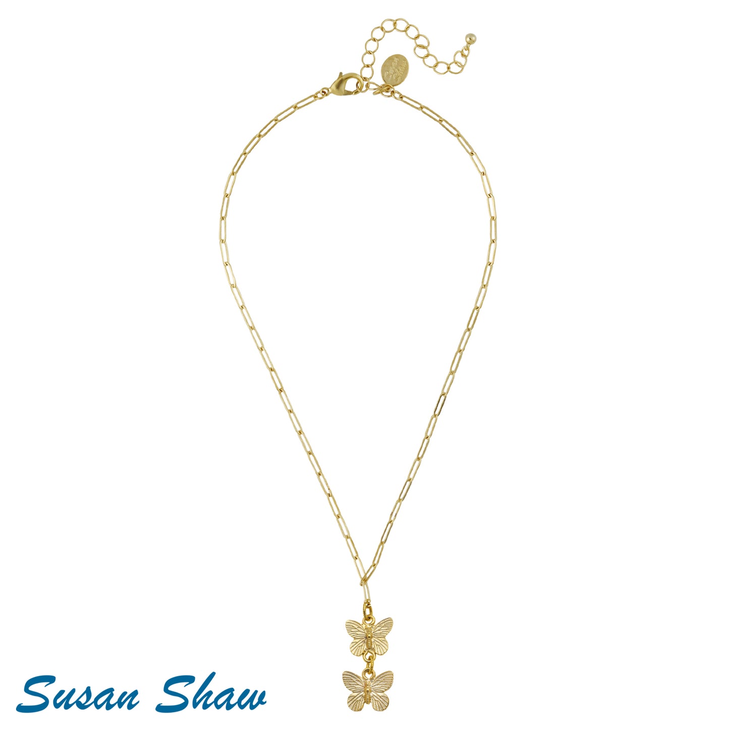 Hannah Butterfly Paperclip Necklace