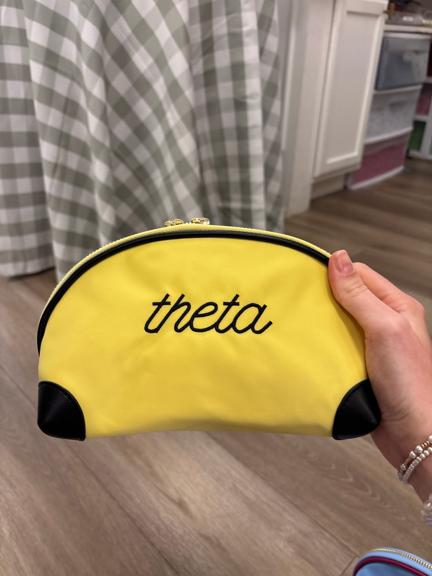 Nylon sorority cosmetic bag