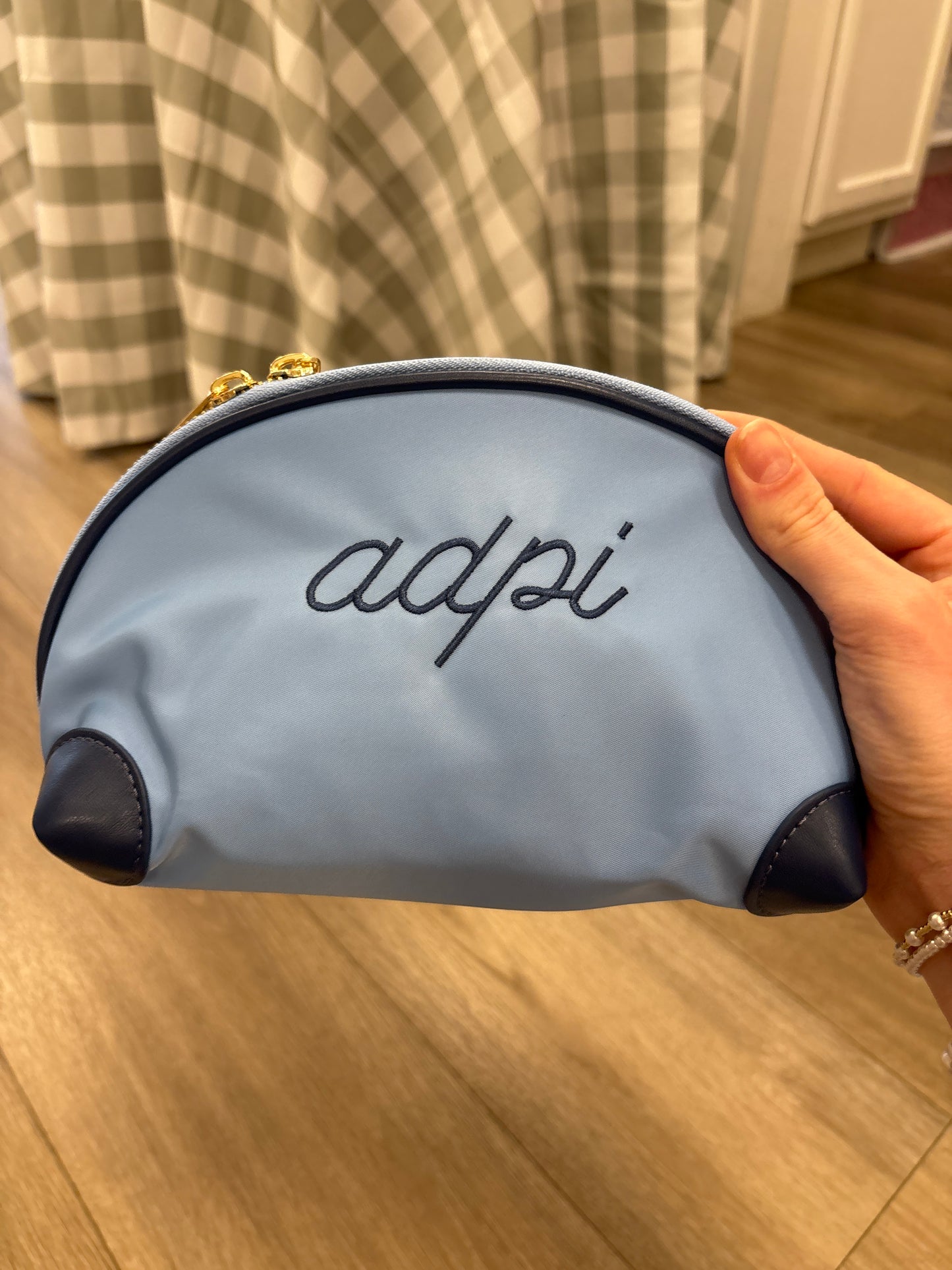 Nylon sorority cosmetic bag