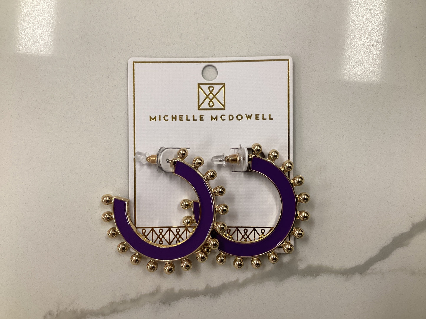 Hadley Purple and Gold Earrings