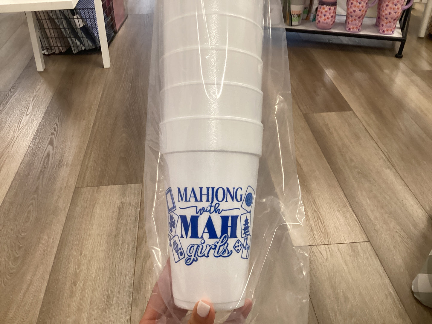 Mahjong Styrofoam Cups