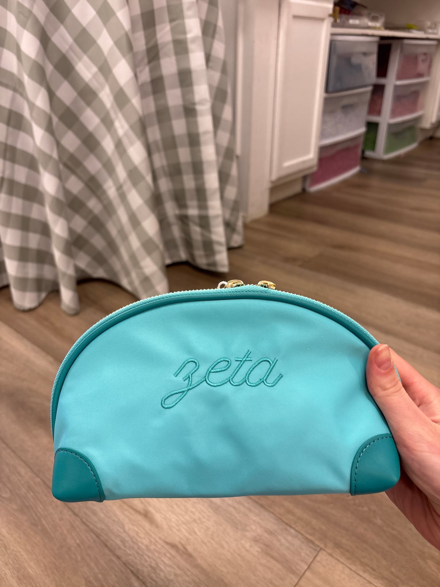 Nylon sorority cosmetic bag