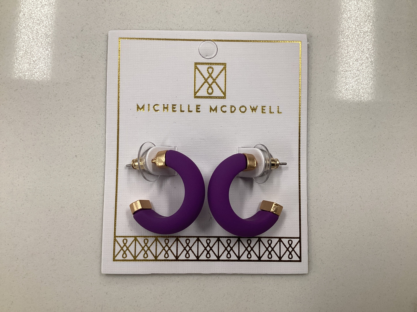 Amanda Purple and Gold Earring