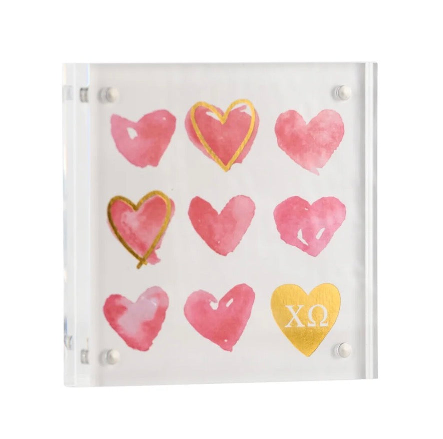 Sorority heart mini print