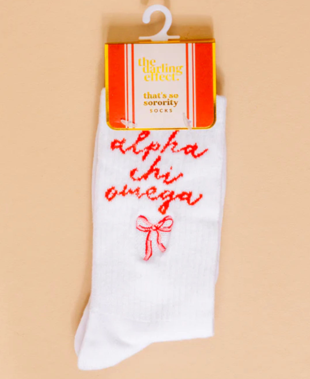 Sorority Embroidered Crew Socks