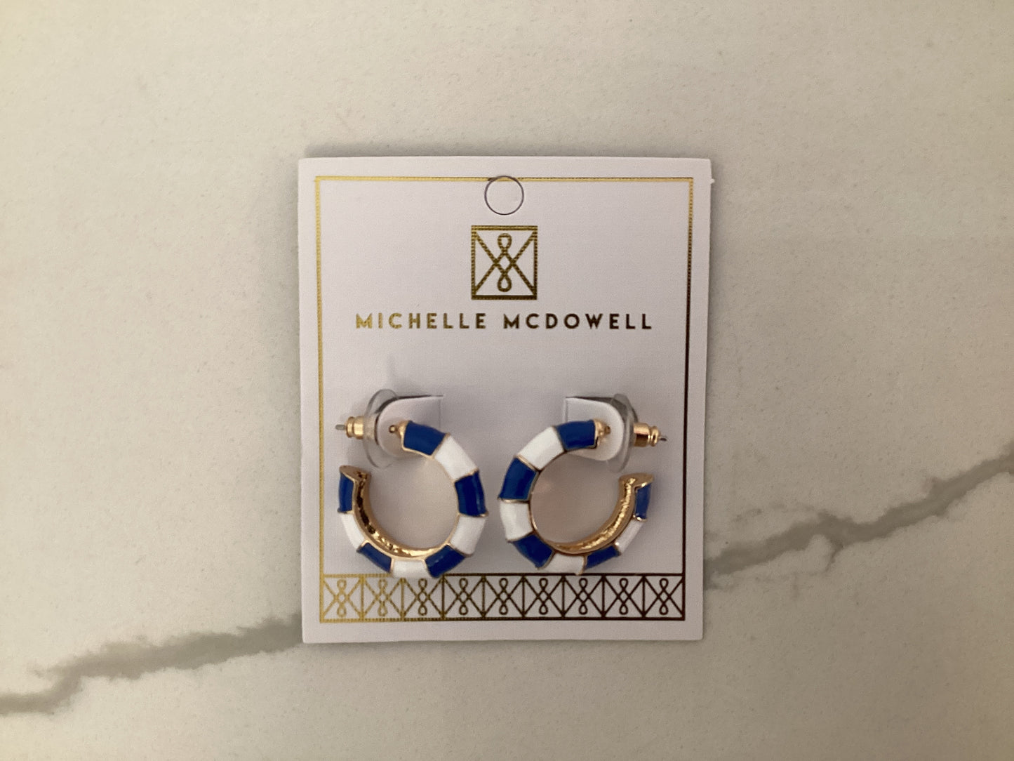 Ashlynn Blue and White Earrings