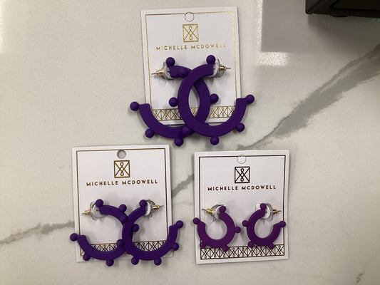 Astrid Purple Earrings