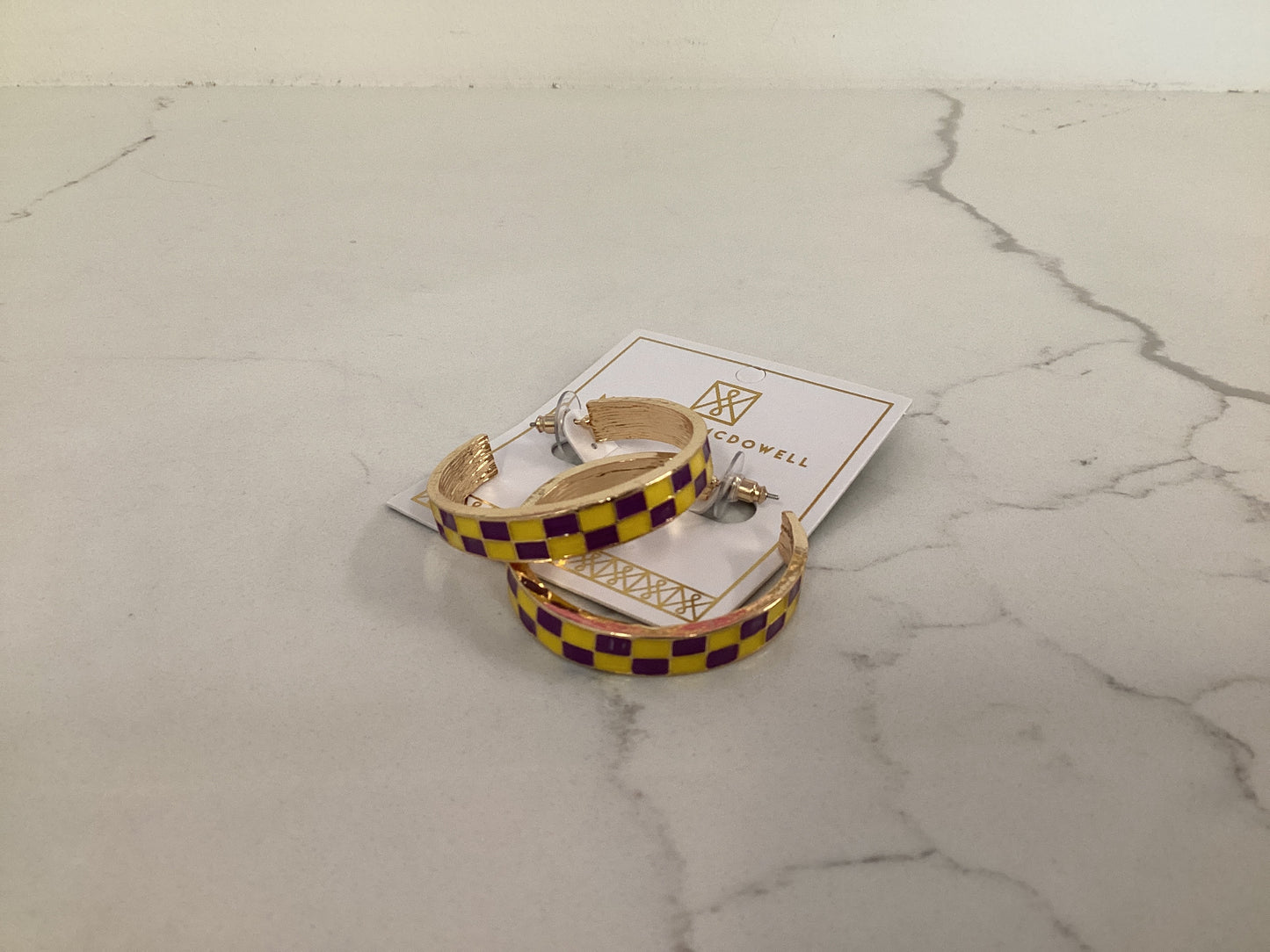 Sunny Purple and Gold Earrings