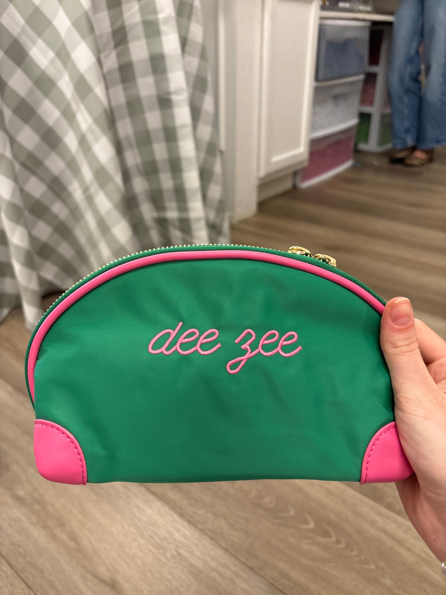 Nylon sorority cosmetic bag