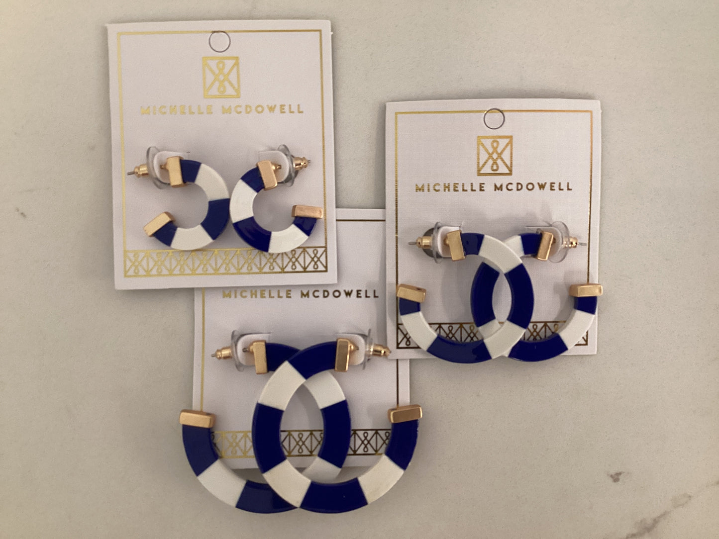 Melody Blue and White Earrings