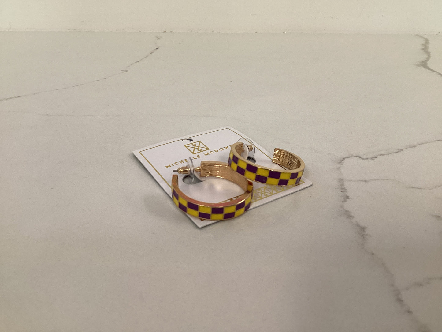 Sunny Purple and Gold Earrings