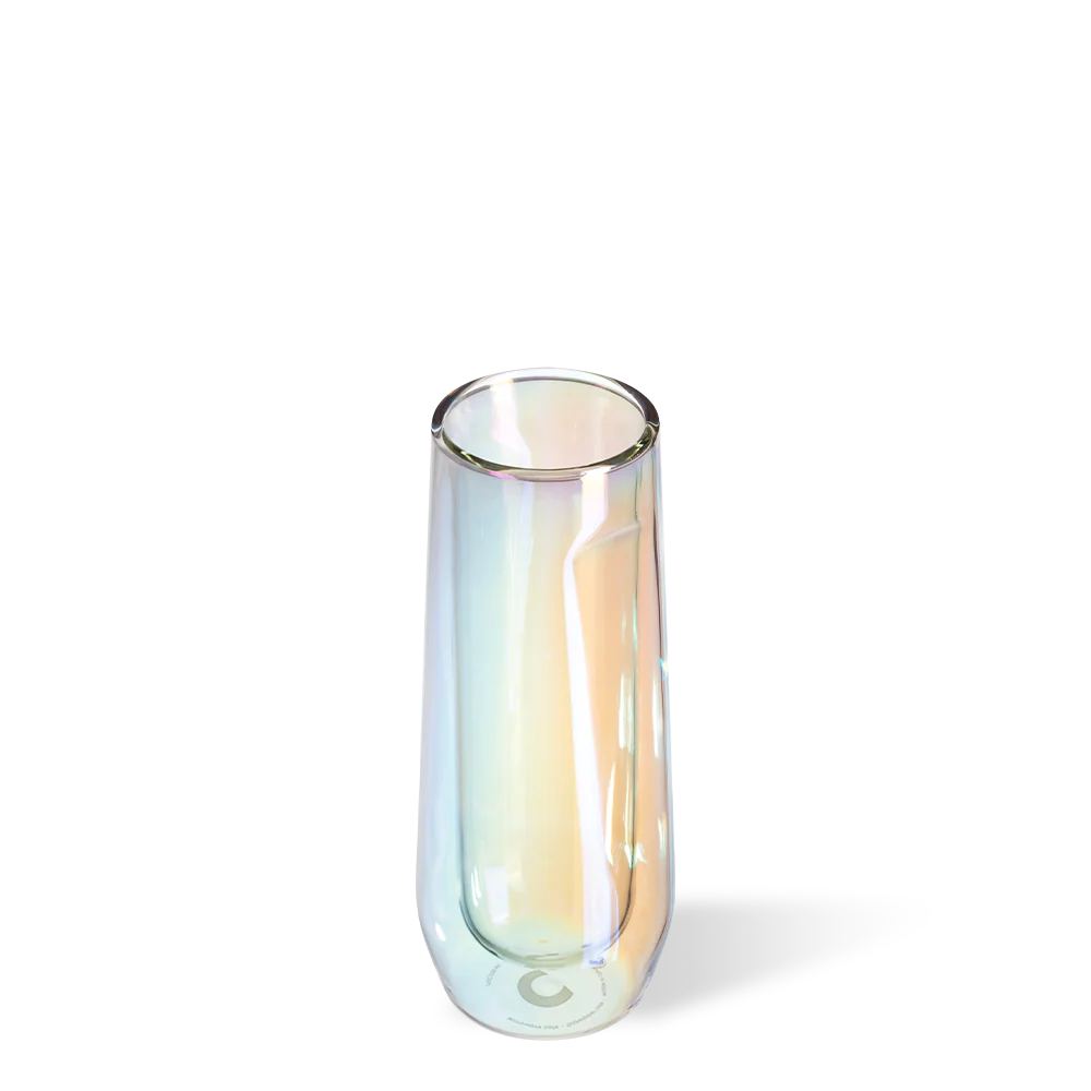 Double Wall Glass Champagne Flute