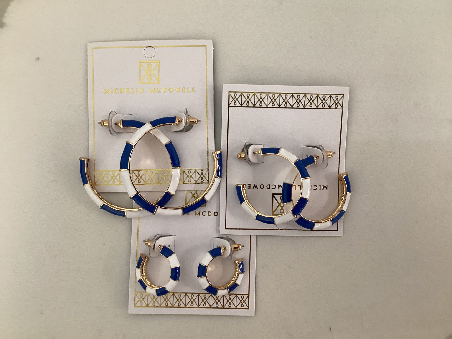 Ashlynn Blue and White Earrings