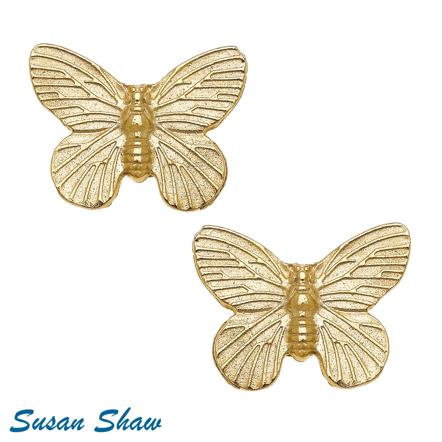 Gold Butterfly Studs