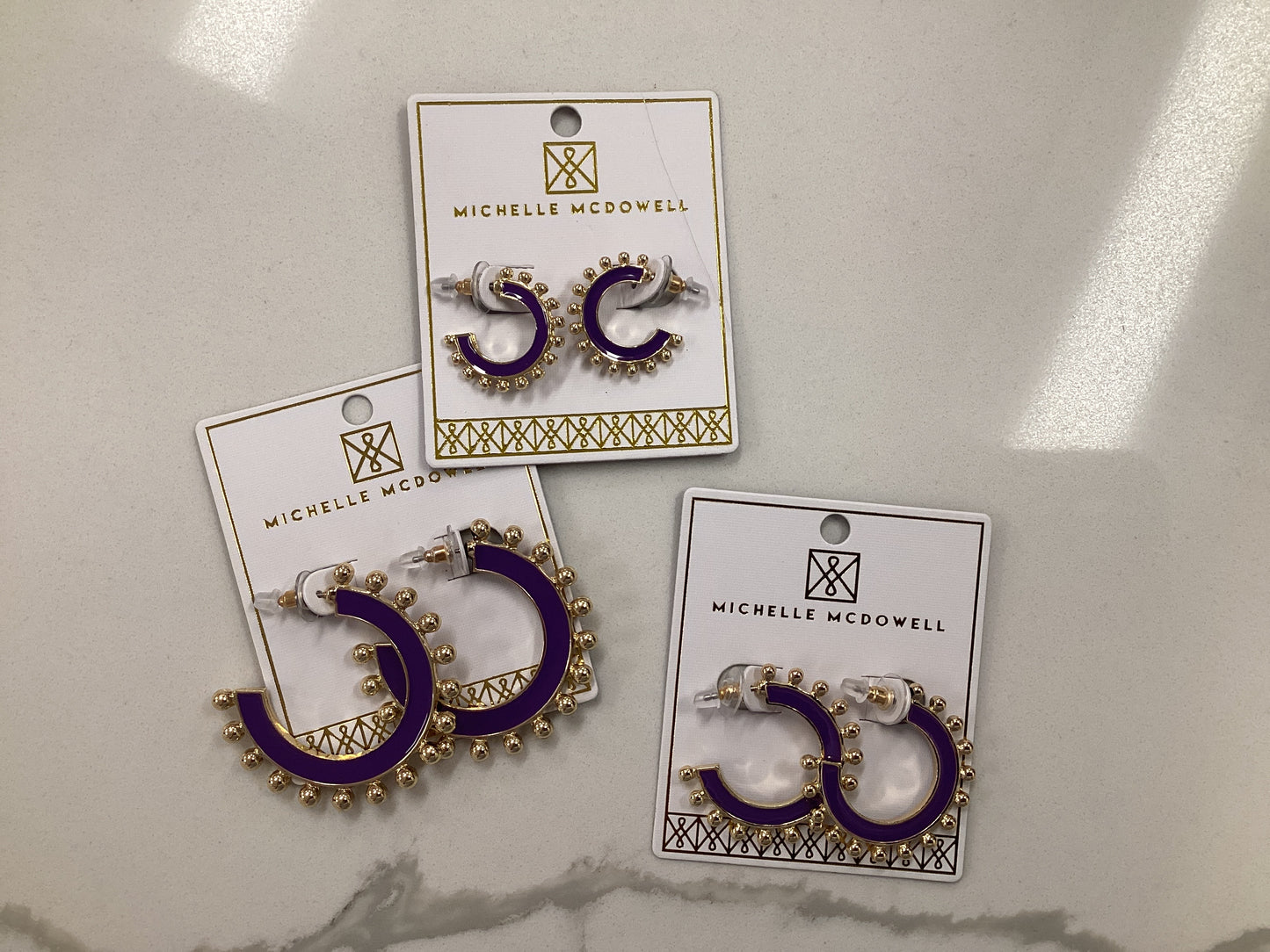 Hadley Purple and Gold Earrings