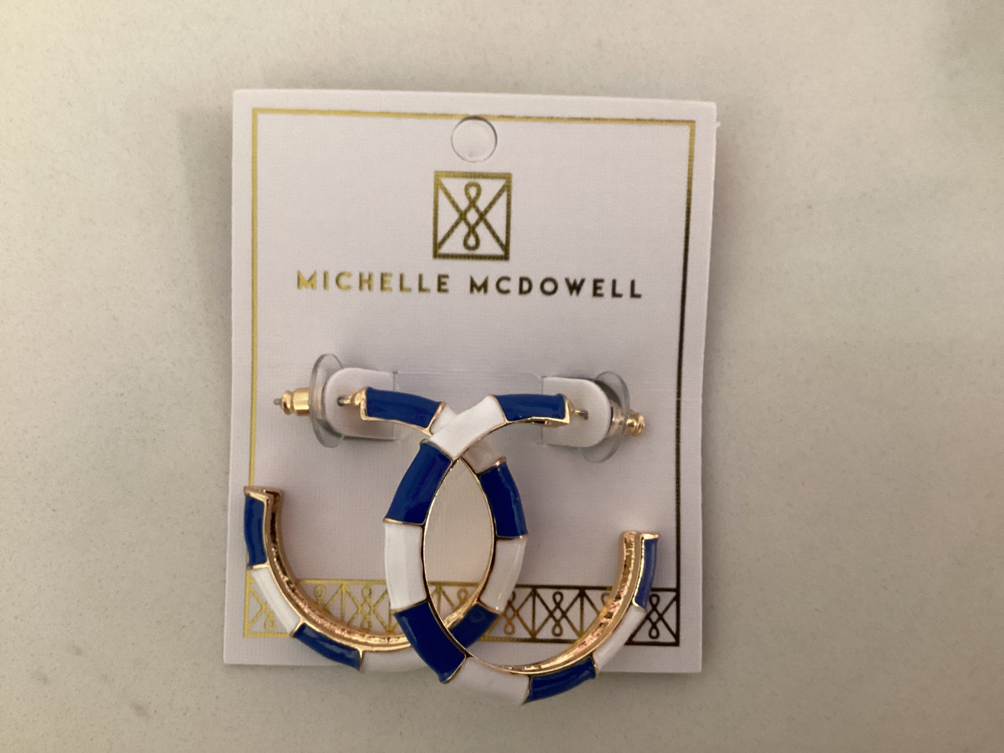 Ashlynn Blue and White Earrings