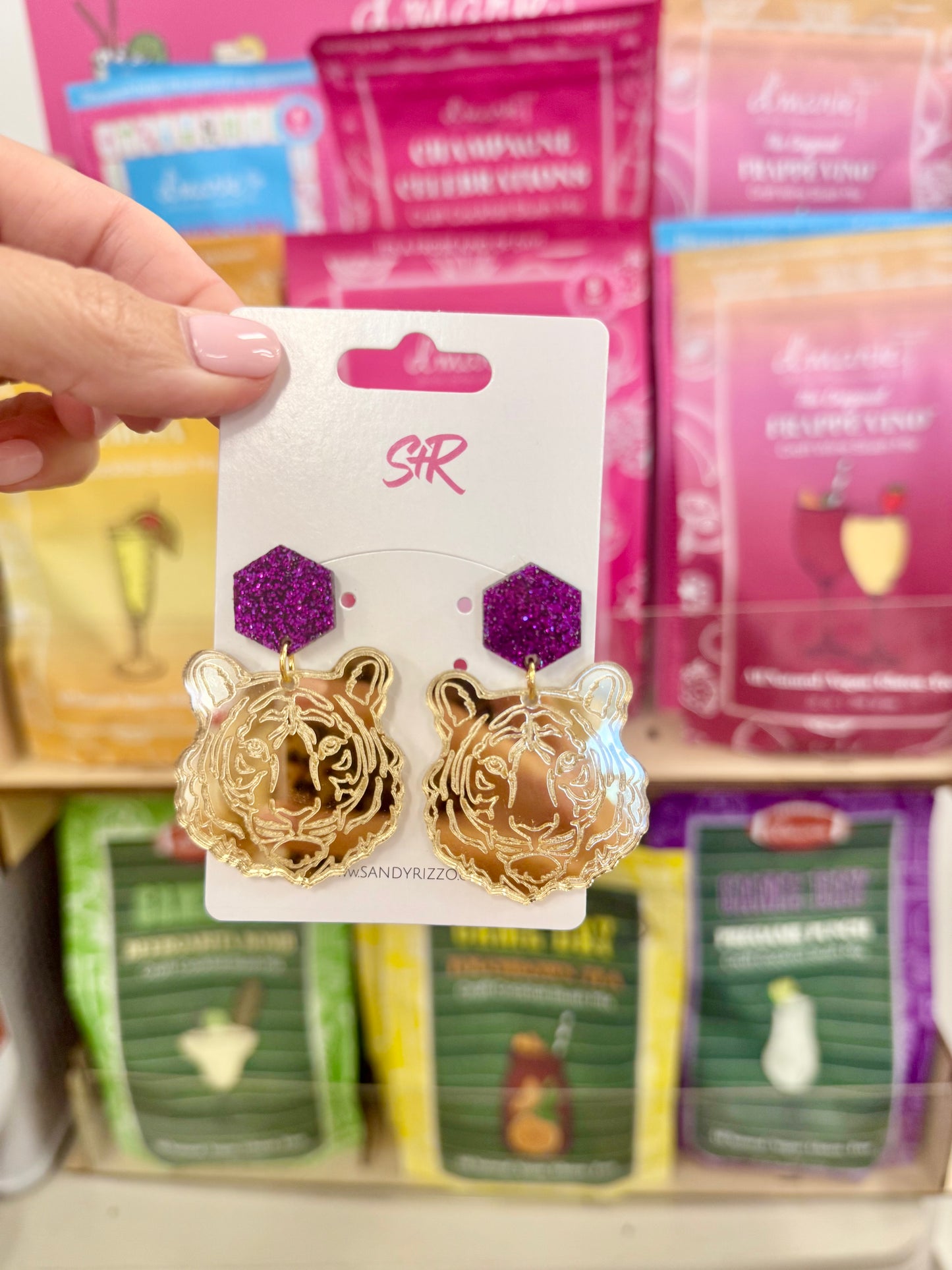 Sandy and Rizzo Gameday Earrings