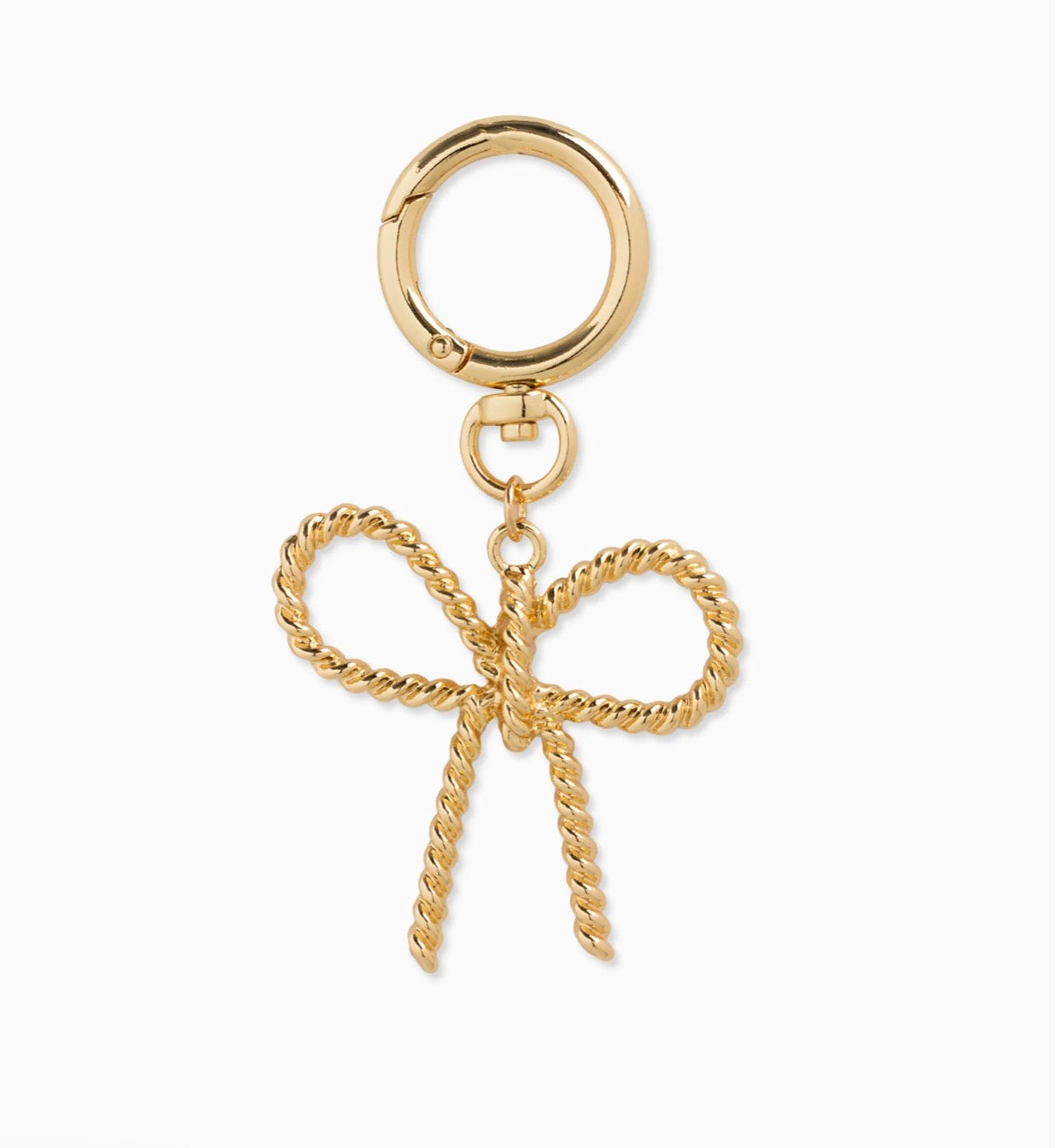 Metal Rope Texture Bow Bag Charm