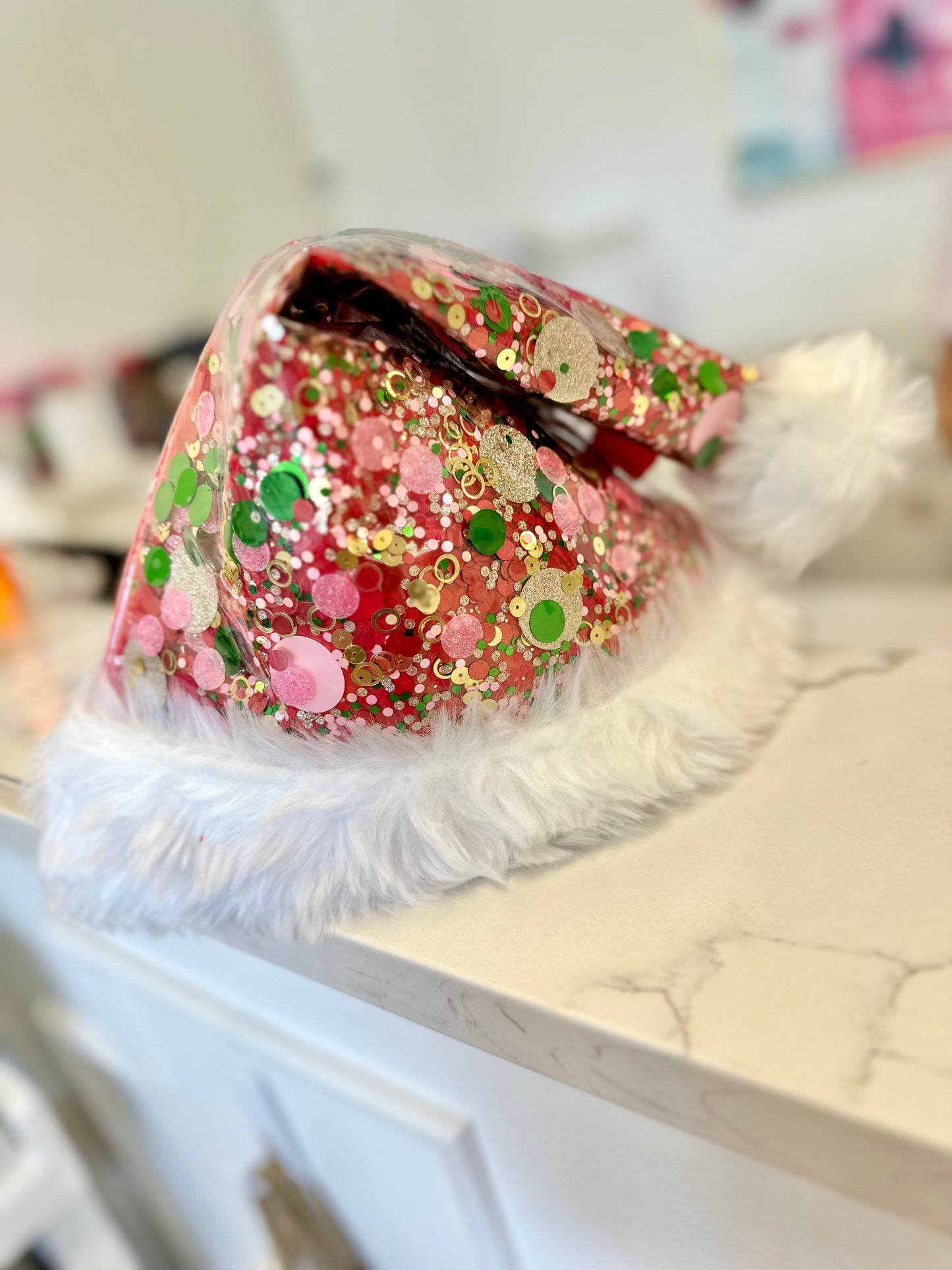 Holiday Spirit Confetti Santa Hat