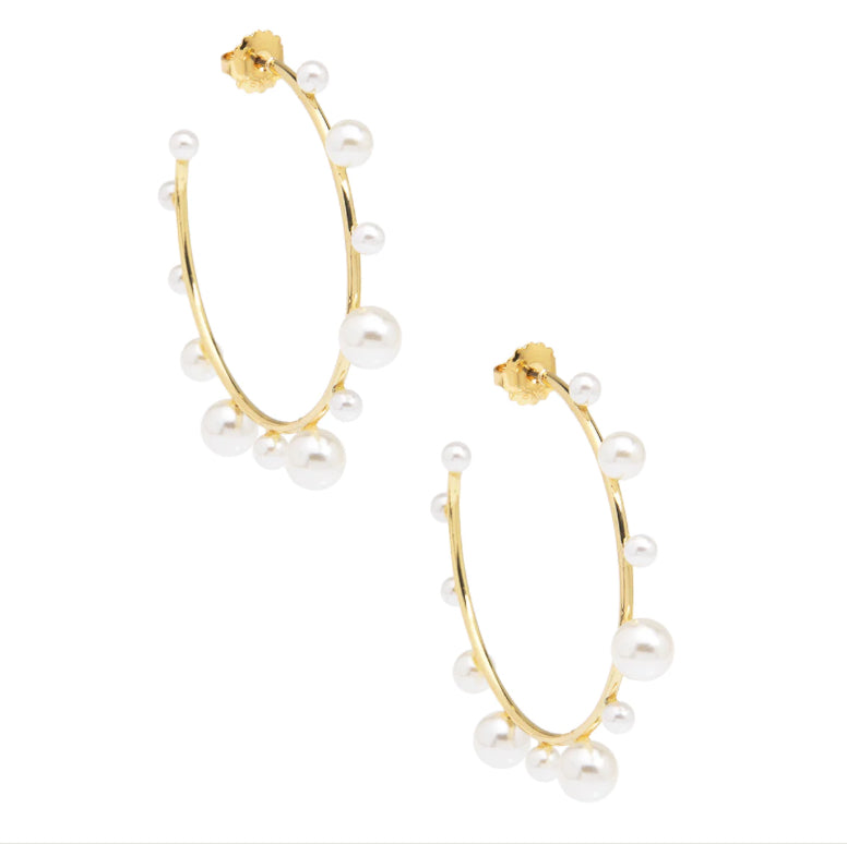 Hoop Pearl Earrings