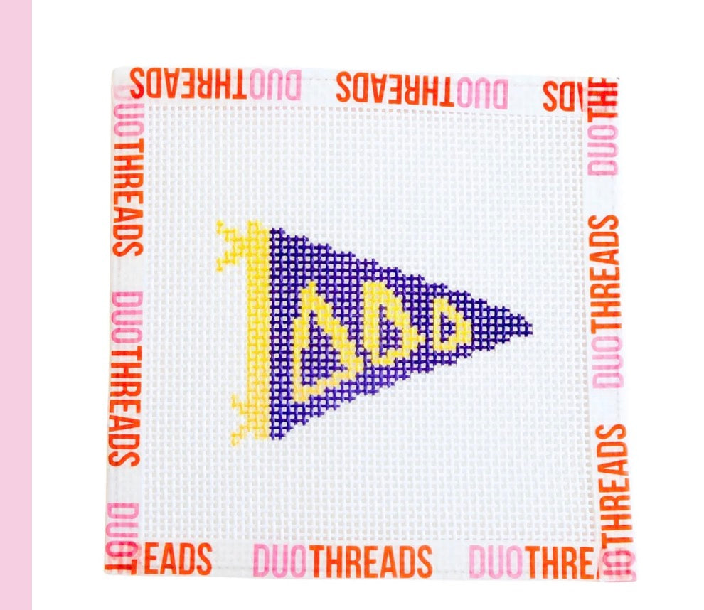 Sorority Pennant Needlepoint Canvas