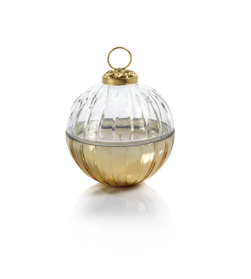 Etched Glass Ornament Ball Scented Candle