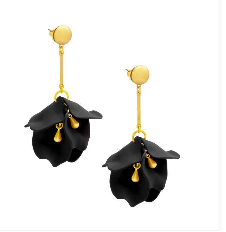 Flower Petal Resin Drop Earrings