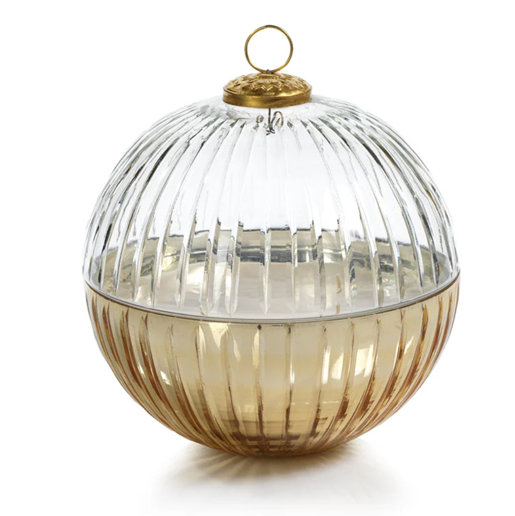 Etched Glass Ornament Ball Scented Candle